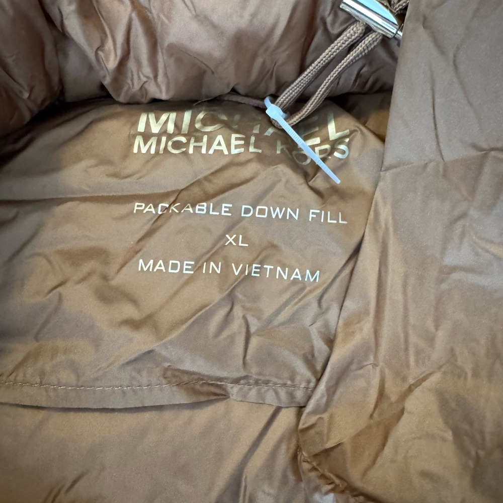 Michael Kors Brown Packable Down Fill Jacket